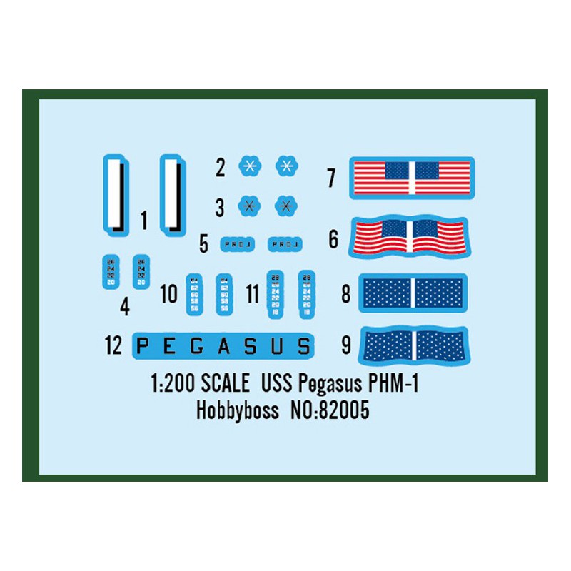 USS Pegasus PHM-1 1/200 Plastikbootmodell | Scientific-MHD