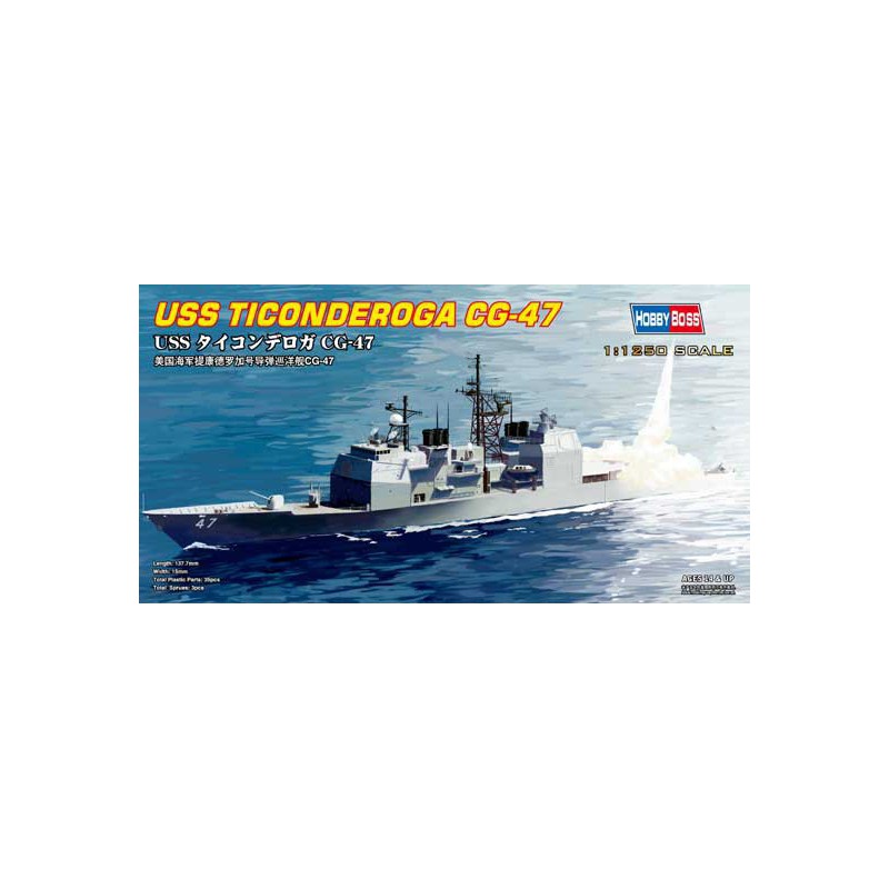 USS Ticonderoga CG-47 1/125 Plastikbootmodell | Scientific-MHD