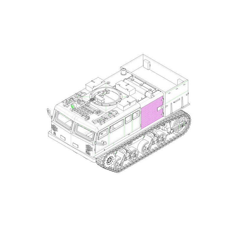 High S. Traktor -Kunststofftankmodell 155 mm 1/72 | Scientific-MHD