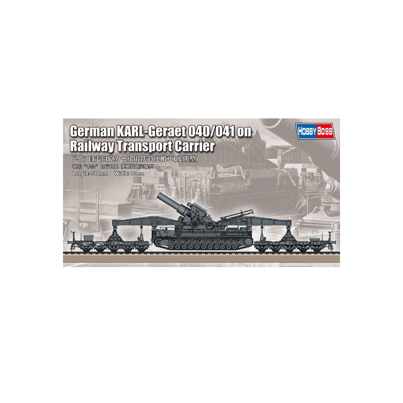 Plastiktankmodell Deutsch Karl-Geraet 040/041 auf der Eisenbahn 1/72 | Scientific-MHD