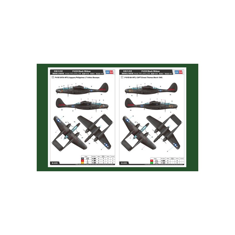 P-61B Schwarz Witwe 1/32 Kunststoffebene Modell | Scientific-MHD
