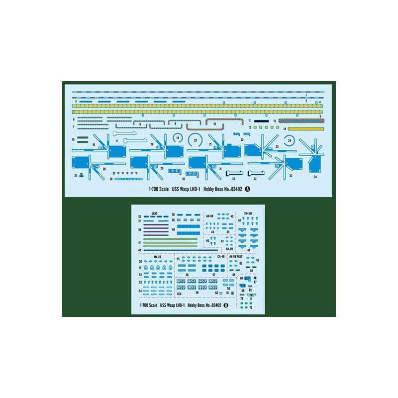 Plastikboot Modell Porte A. USS WASP LHD-1 1/700 | Scientific-MHD