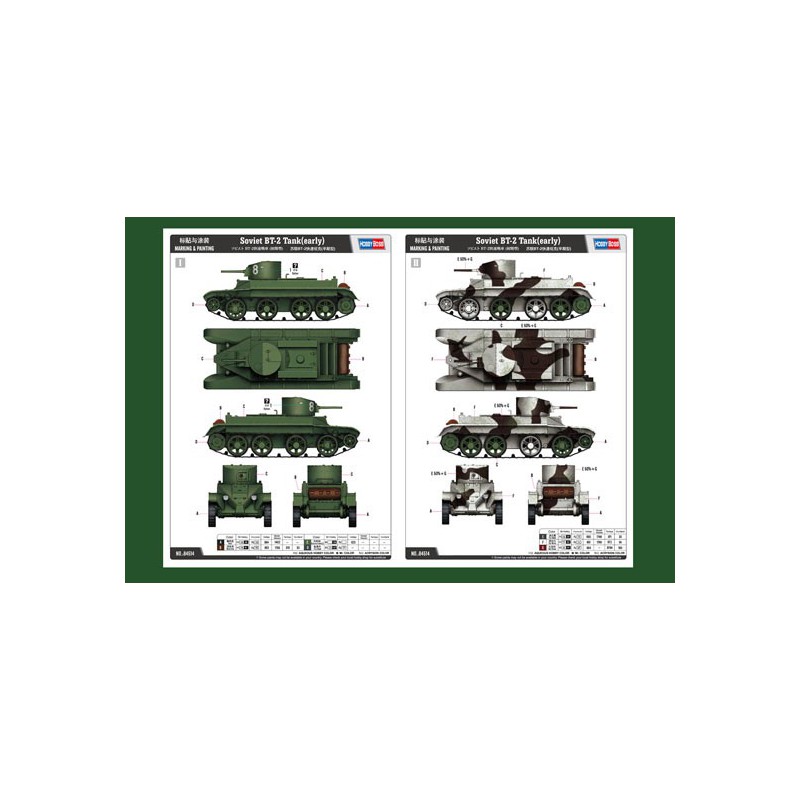 Sowjetisches BT-2-Tank (früh) 1/35 Plastikmodell für Plastik | Scientific-MHD