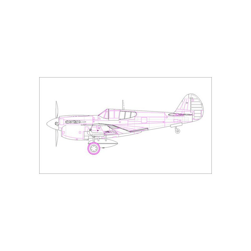P-40E Plastikflugzeugmodell Kitty Hawk Fighter 1/48 | Scientific-MHD
