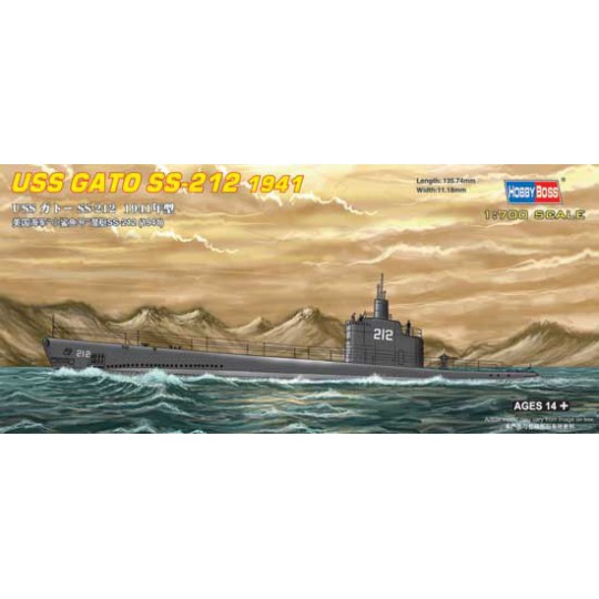 USS SS-212 GATO 1941 1/700 Plastikbootmodell USS SS-212 GATO 1941 1/700 Plastikbootmodell | Scientific-MHD