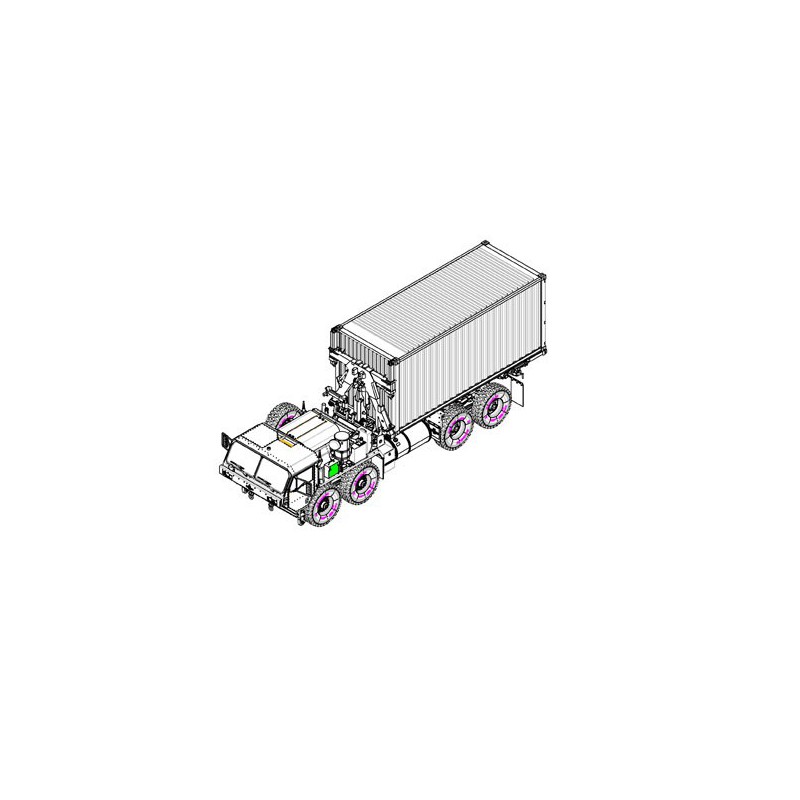 Kunststoff -LKW -Modell M1120 Container mit 1/35 | Scientific-MHD