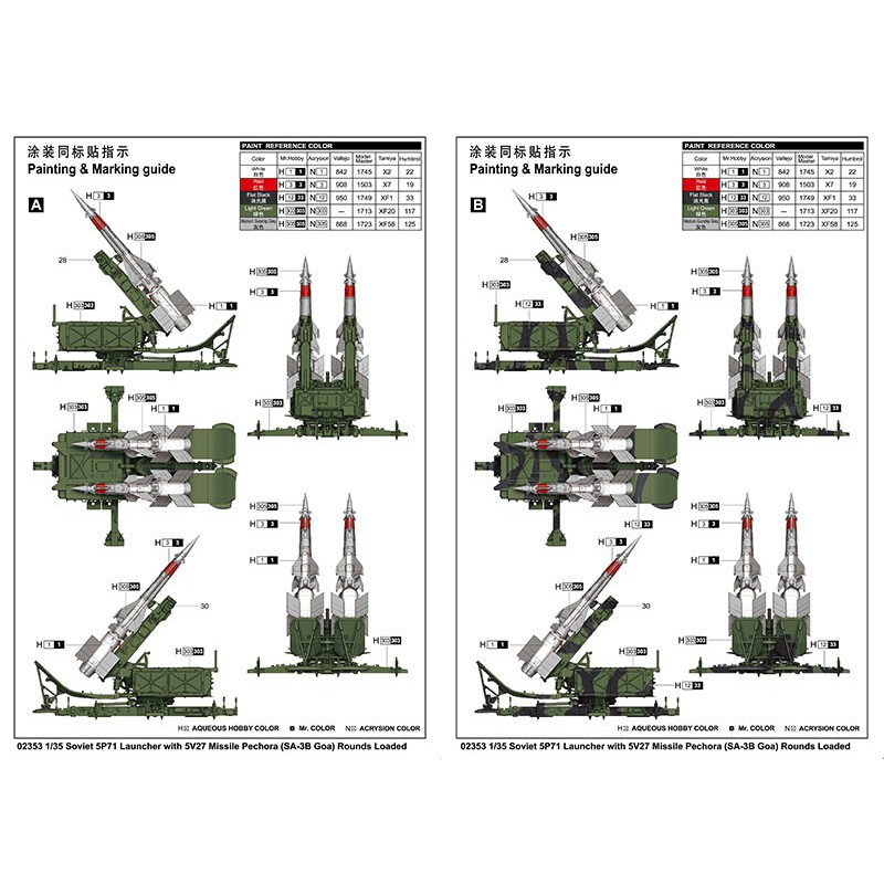 Sowjet 5p71 Kunststofftankmodell mit 5v27 1/35 Rakete | Scientific-MHD
