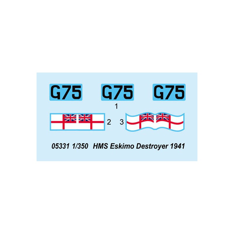 HMS Eskimo 19411/350 Plastikbootmodell | Scientific-MHD