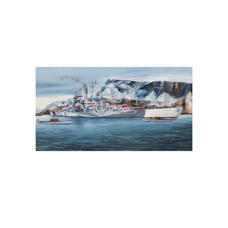 Plastikbootmodell Deutsch Tirpitz Schlachtschiff 1/350 | Scientific-MHD