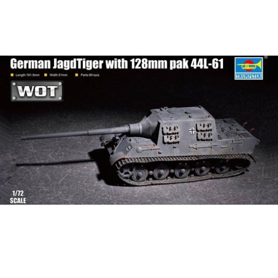 Plastiktankmodell Deutsch JagdTiger mit 128 mm Pak 44L-61 1/72 Plastiktankmodell Deutsch JagdTiger mit 128 mm Pak 44L-61 1/72 | Scientific-MHD