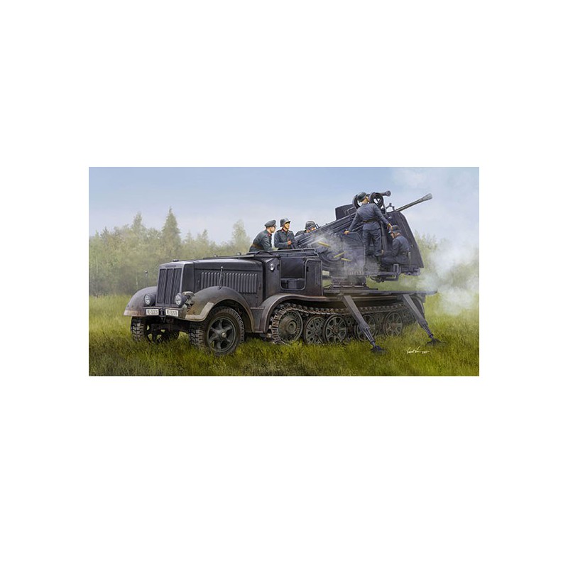 Kunststofftankmodell Deutsch 5cm Flak 41AUF SD.KFZ.7/2 1/35 | Scientific-MHD