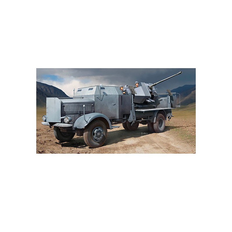 Kunststoff -LKW -Modell L4500A MIT 3,7 cm Flak 37 1/35 | Scientific-MHD