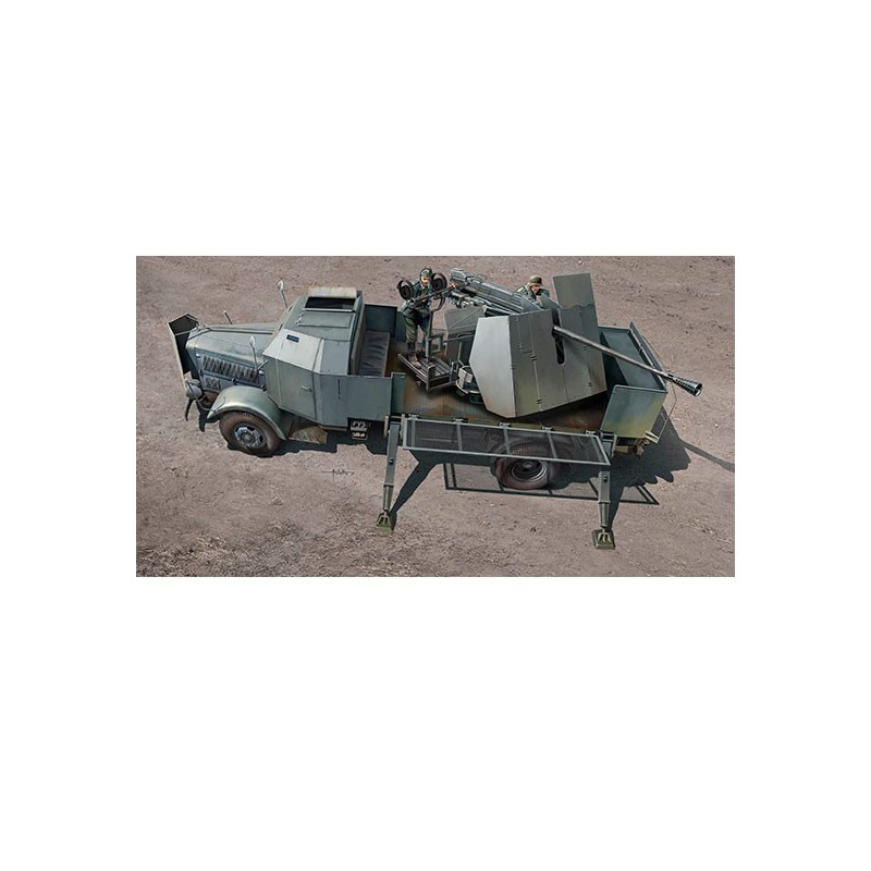 L4500A Kunststofftankmodell MIT 5cm Flak 41 II 1/35 | Scientific-MHD