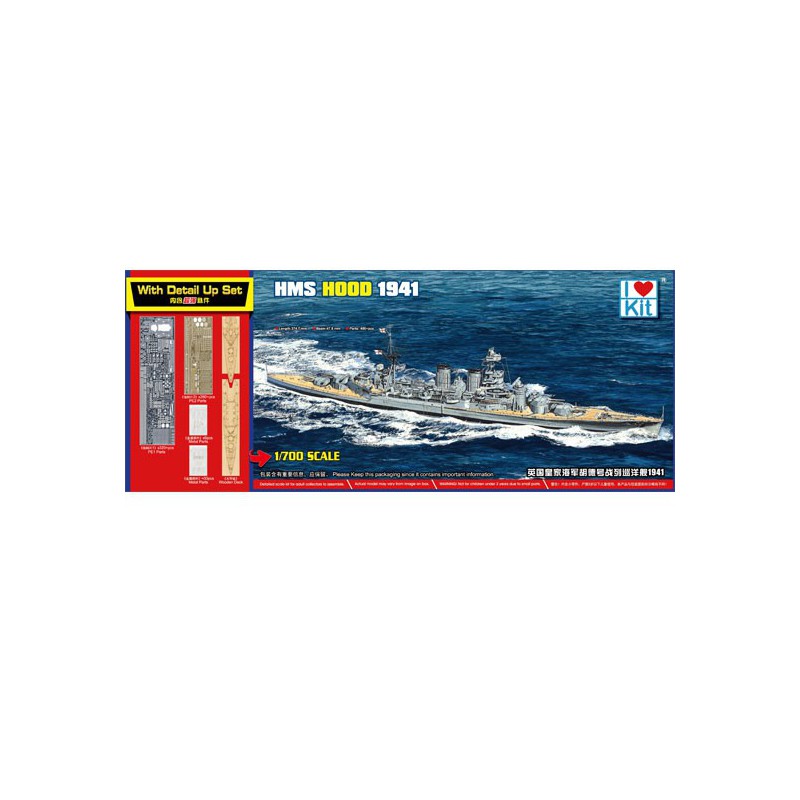 Plastikbootmodell oberste Klasse HMS Hood 1941 1/700 | Scientific-MHD
