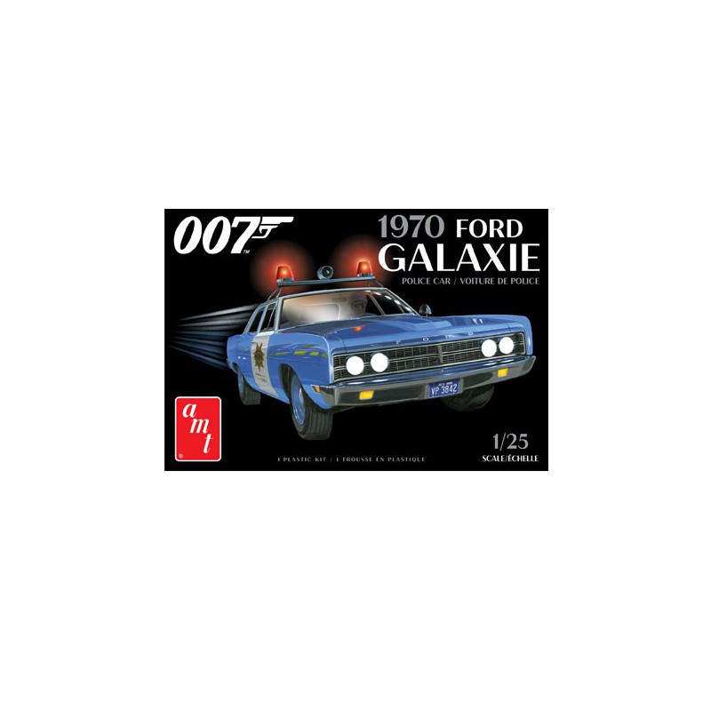 Kunststoffauto Modell 1970 Ford Galaxie Police Car James Bond 1:25 | Scientific-MHD