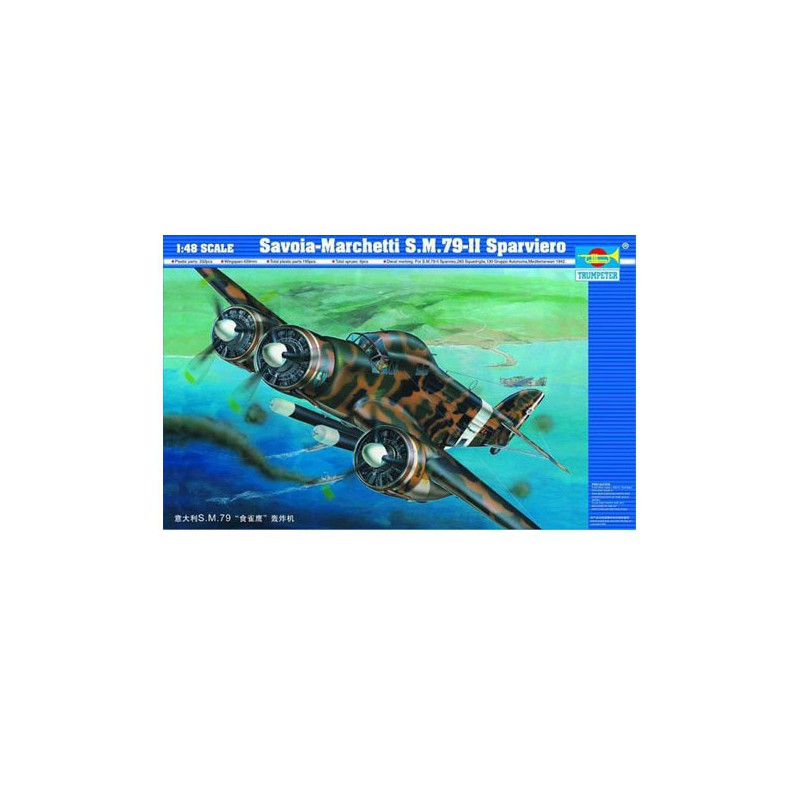 Plastikflugzeug Modell Savoia Marchetti S.M.79 II | Scientific-MHD
