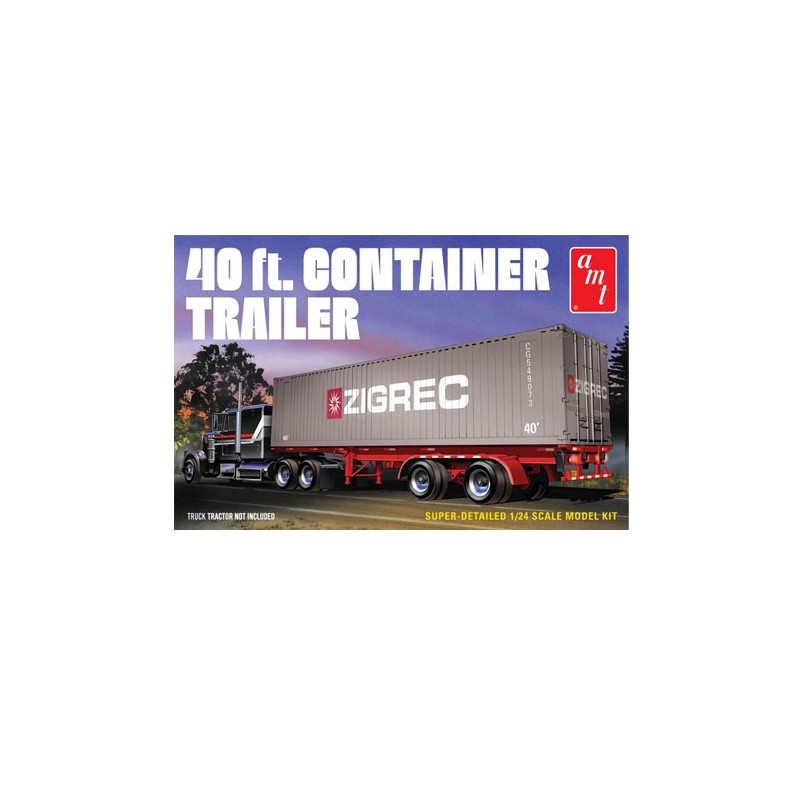 Plastik -LKW -Modell 40 'Semi -Container -Anhänger 1/24 | Scientific-MHD
