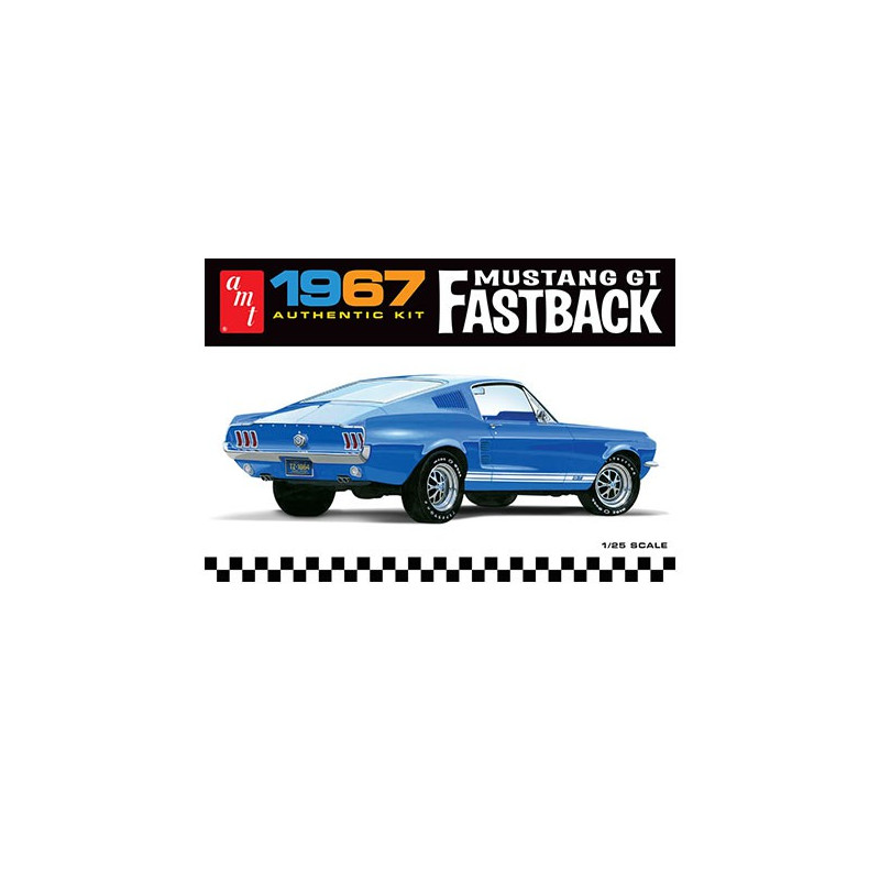 Kunststoffauto Modell 1967 Ford Mustang GT Fastback 1:25 | Scientific-MHD