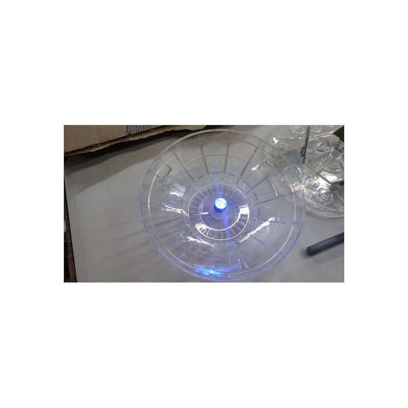Science -Fiction -Modell in Plastic Monument Valley UFO Clear + LED | Scientific-MHD