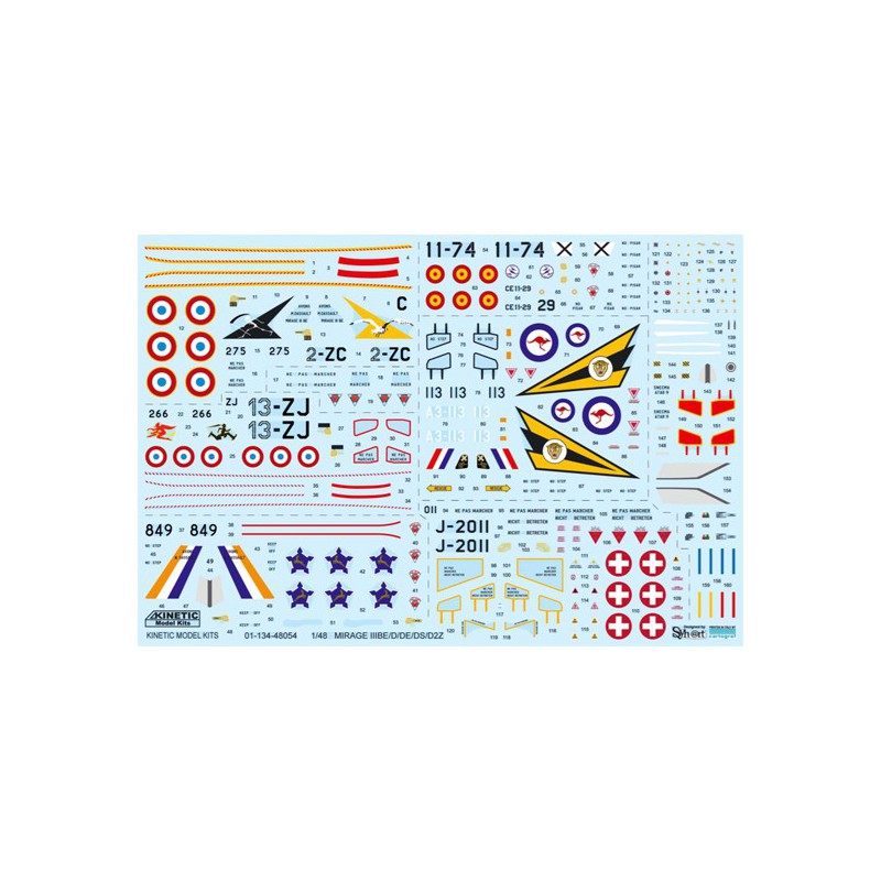 Mirage IIIBE/D/DS/D2Z 1/48 Ebenenebene Ebenenmodell | Scientific-MHD