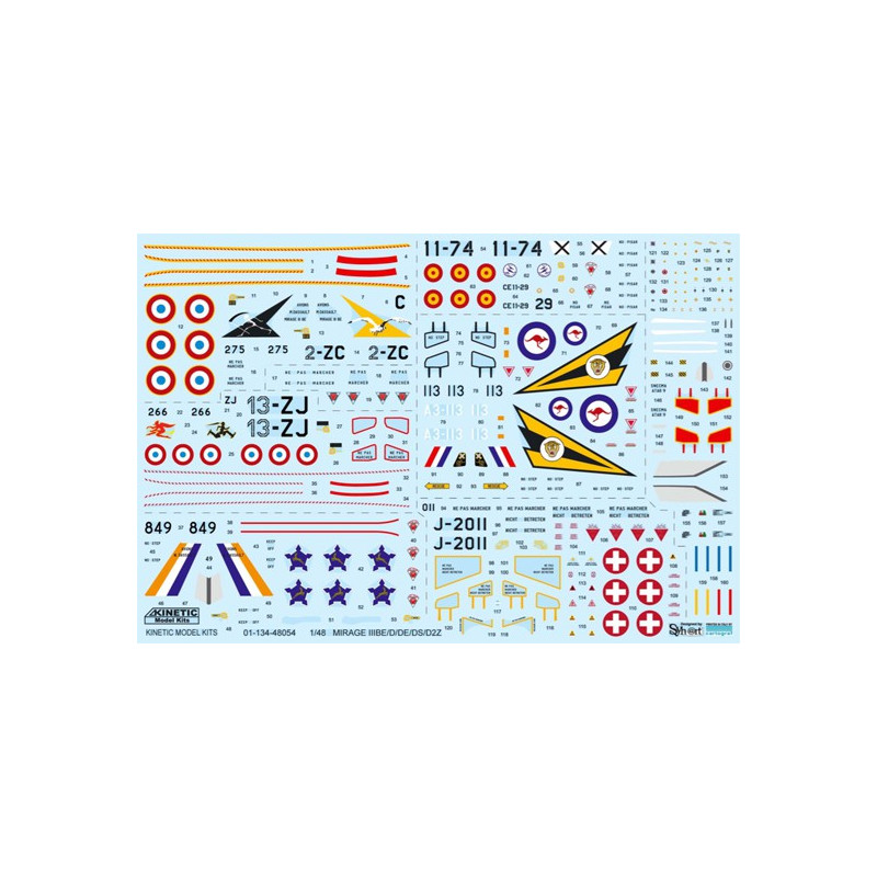 Mirage IIIBE/D/DS/D2Z 1/48 Ebenenebene Ebenenmodell | Scientific-MHD