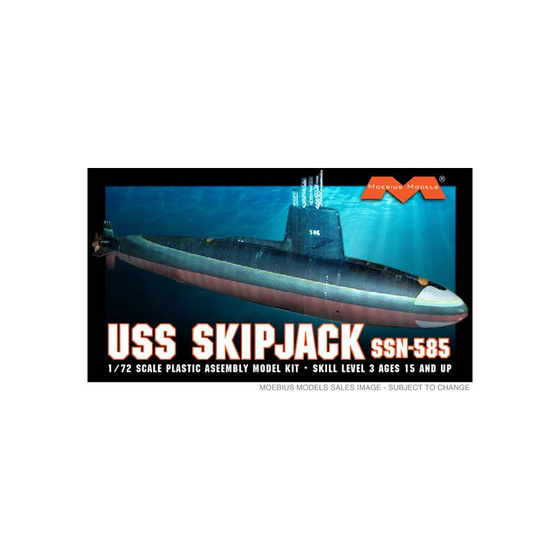 USS Skipjack Submarine 1/72 Plastikbootmodell | Scientific-MHD