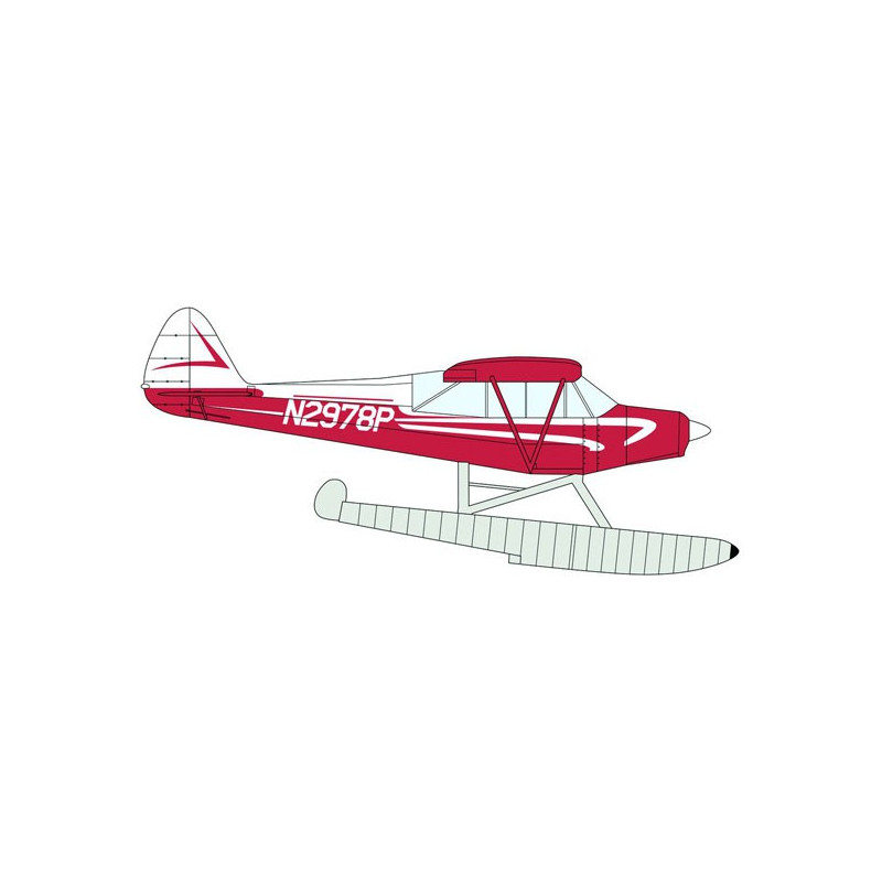 Kunststoff -Kunststoffmodell Piper Super Cub Hydravion 1/48 | Scientific-MHD