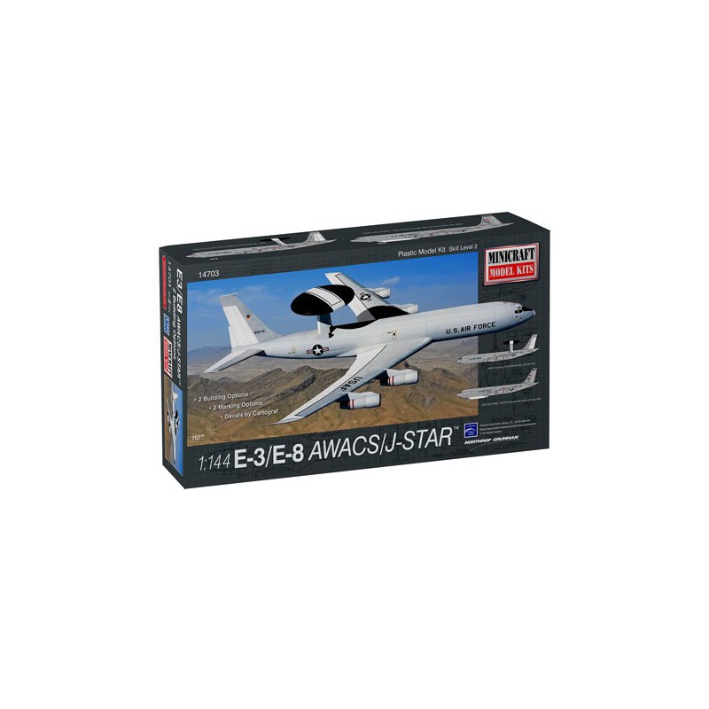 Kunststoffebene Modell E-3/E-8 AWACS/JSTAR 1/144 | Scientific-MHD