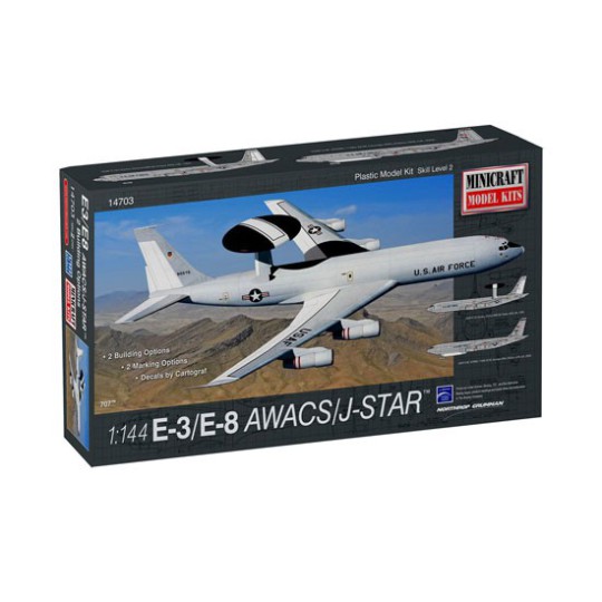 Kunststoffebene Modell E-3/E-8 AWACS/JSTAR 1/144 Kunststoffebene Modell E-3/E-8 AWACS/JSTAR 1/144 | Scientific-MHD