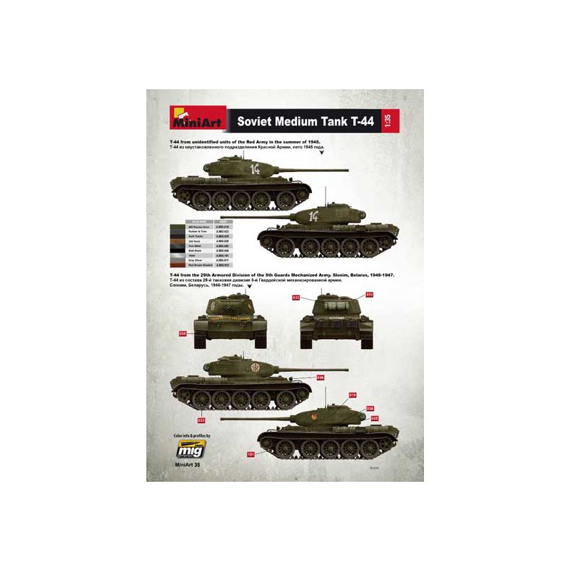 T-44 Sowjet 1/35 Kunststofftankmodell | Scientific-MHD