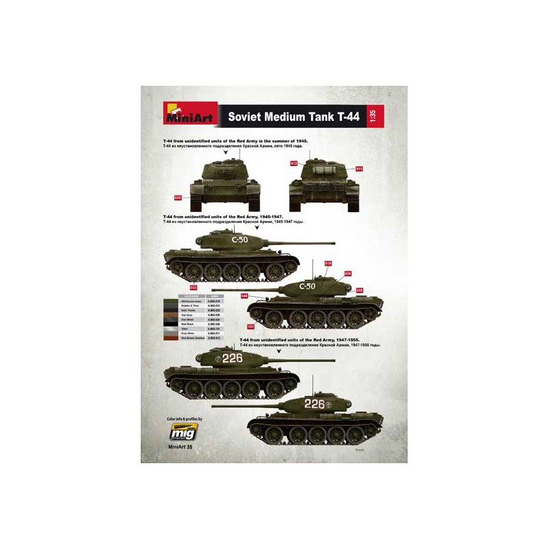 T-44 Sowjet 1/35 Kunststofftankmodell | Scientific-MHD