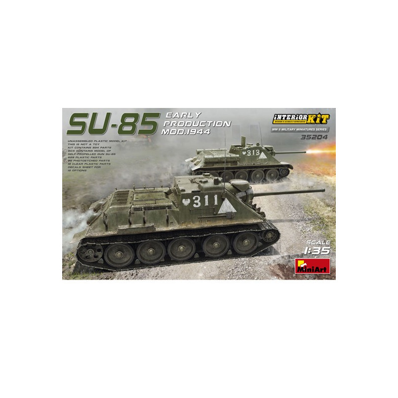 SU-85 Kunststofftankmodell 1944 int. 1/35 Kit | Scientific-MHD