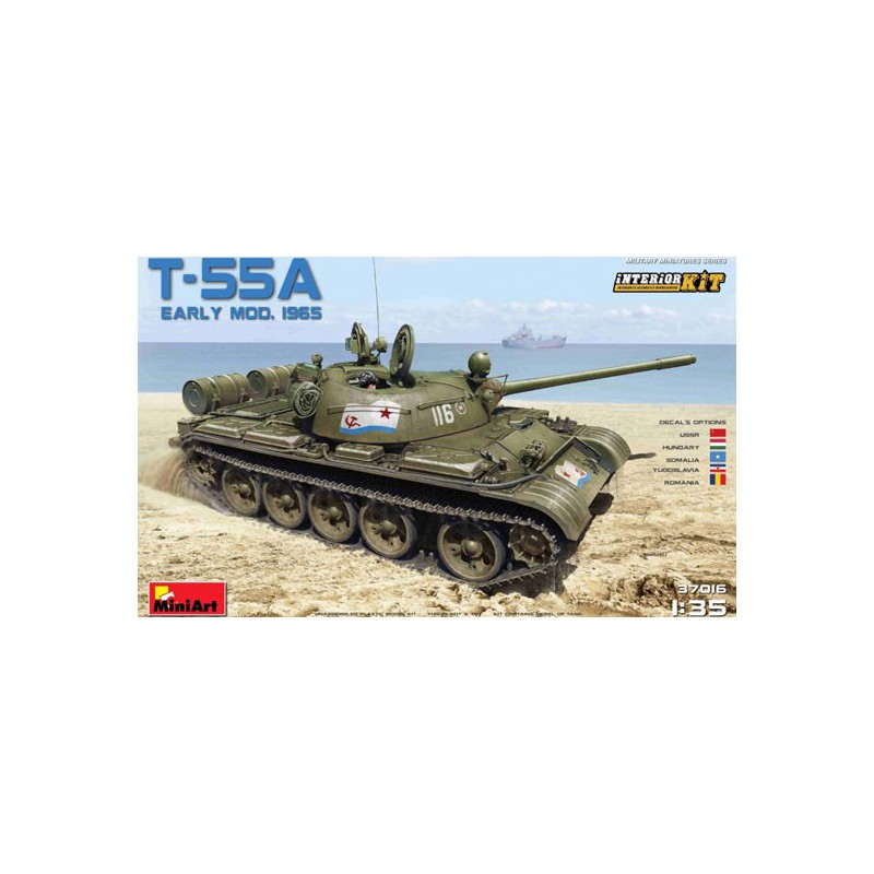 T-55A Early Mod Plastic Tank Tankmodell. 1965. Innenausrüstung | Scientific-MHD