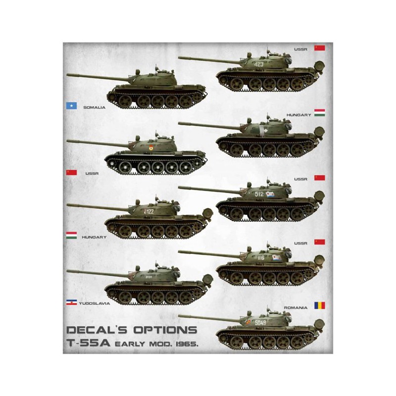 T-55A Early Mod Plastic Tank Tankmodell. 1965. Innenausrüstung | Scientific-MHD