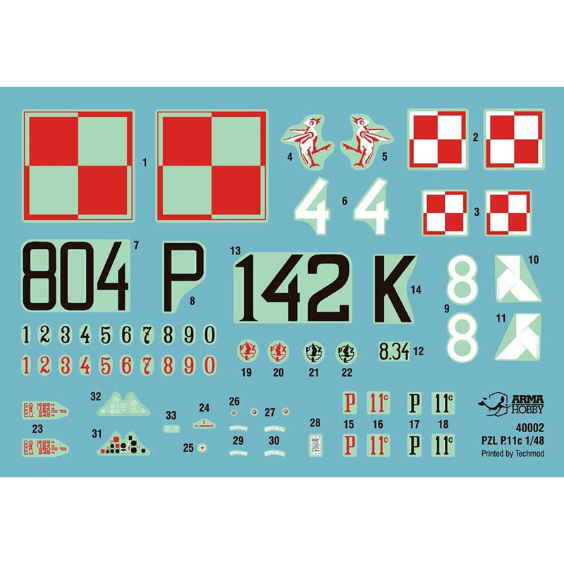 PZL Kunststoffebene Modell P.11c Modell Kit 1/48 | Scientific-MHD