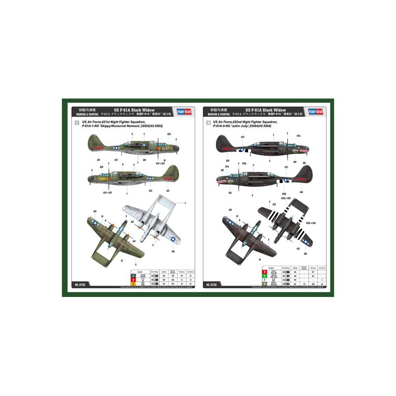 P-61A schwarzer Witwe 1/72 Kunststoffebene Modell | Scientific-MHD