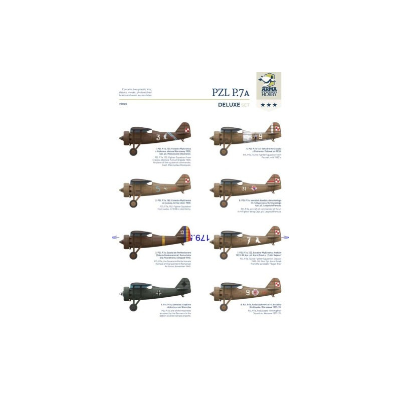 PZL Kunststoffebene Modell P.7A Deluxe Set 1/72 | Scientific-MHD