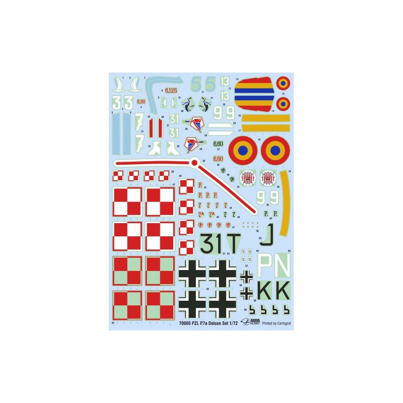 PZL Kunststoffebene Modell P.7A Deluxe Set 1/72 | Scientific-MHD