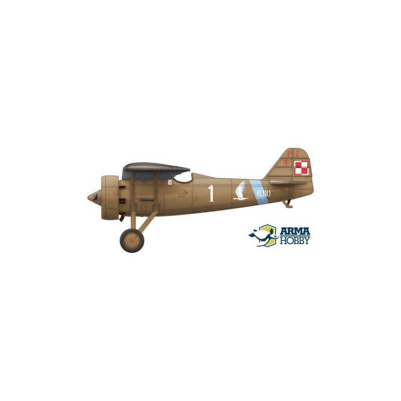 PZL Plastikflugzeugmodell P.7A Experte Set 1/72 | Scientific-MHD