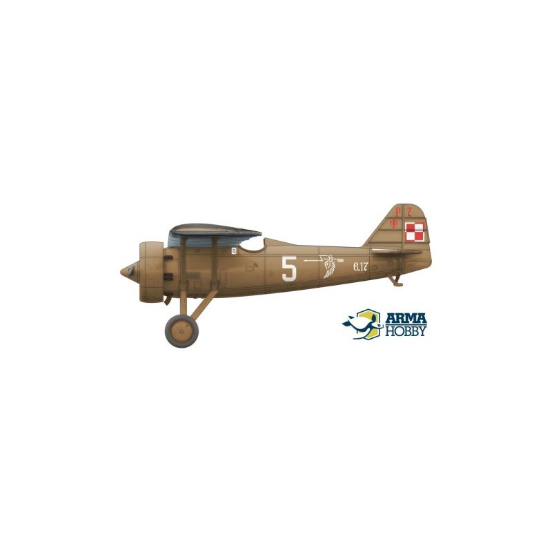 PZL Plastikflugzeugmodell P.7A Experte Set 1/72 | Scientific-MHD