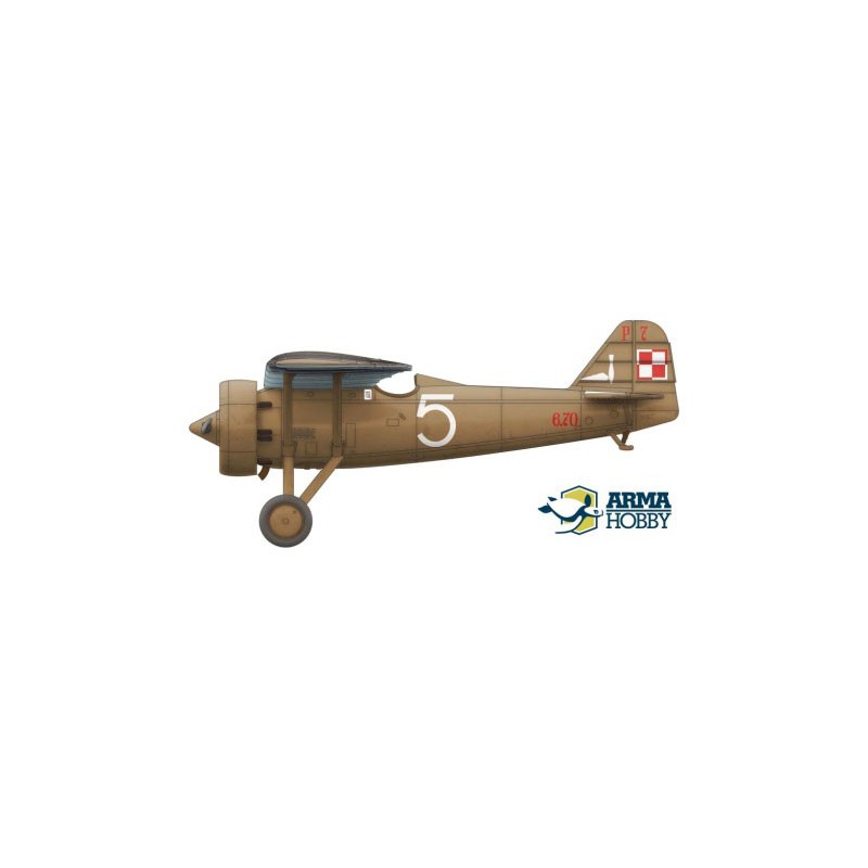 PZL Plastikflugzeugmodell P.7A Experte Set 1/72 | Scientific-MHD