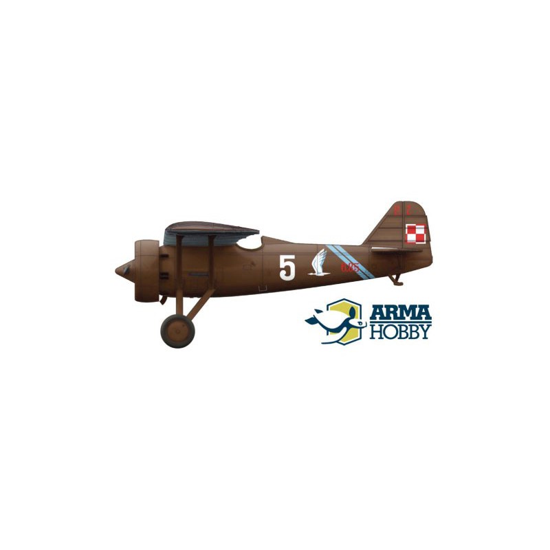 PZL Plastikflugzeugmodell P.7A Experten Set 1939 1/72 | Scientific-MHD