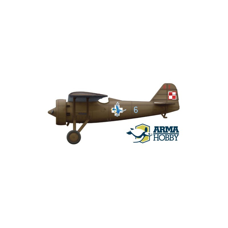 PZL Plastikflugzeugmodell P.7A Experten Set 1939 1/72 | Scientific-MHD