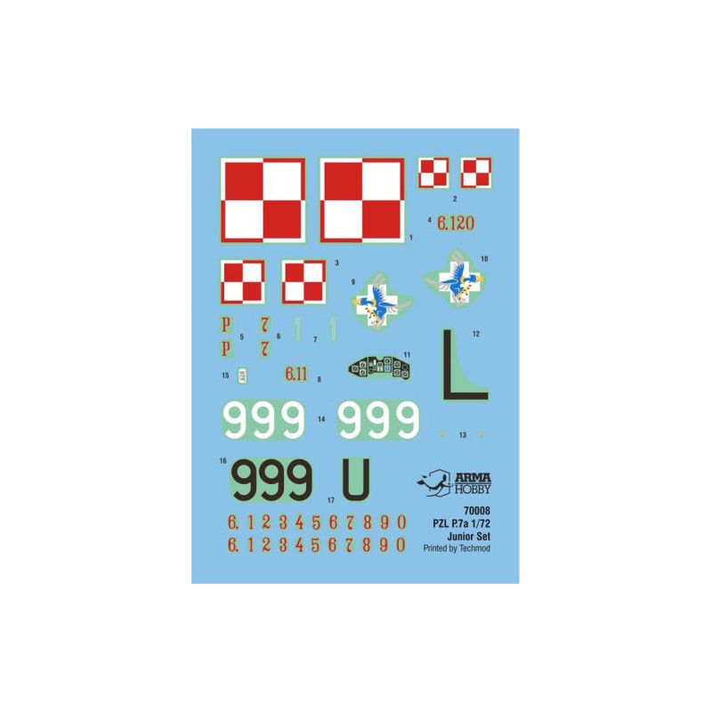 PZL Plastikebene Modell P.7A Junior Set 1/72 | Scientific-MHD