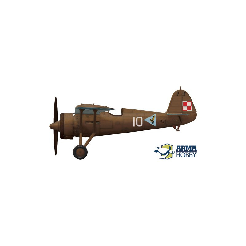 PZL Plastikflugzeugmodell P.11c Experte Set 1/72 | Scientific-MHD
