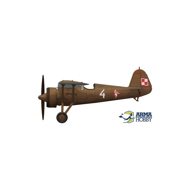 PZL Plastikflugzeugmodell P.11c Experte Set 1/72 | Scientific-MHD