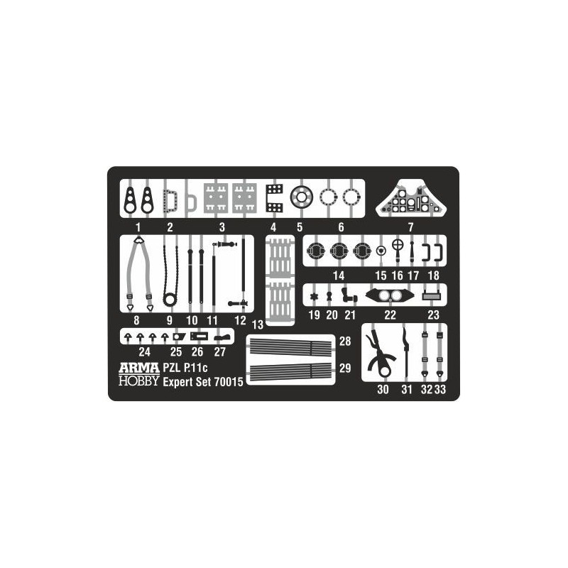 PZL Plastikflugzeugmodell P.11c Experte Set 1/72 | Scientific-MHD