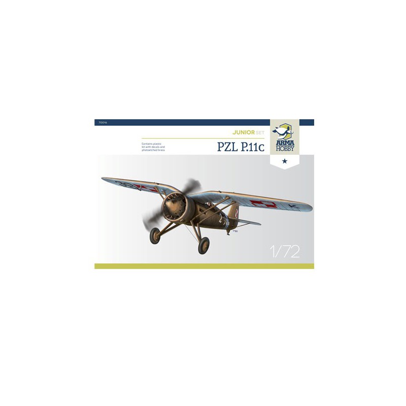 PZL Kunststoffebene Modell P.11c Junior Set 1/72 | Scientific-MHD