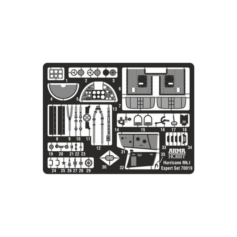 Hurricane Mk I Experte Set 1/72 Plastikflugzeugmodell | Scientific-MHD