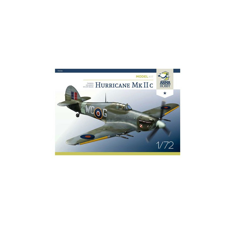 Hurrikan MK IIC -Modell Kit 1/72 Kunststoffebene Modell | Scientific-MHD